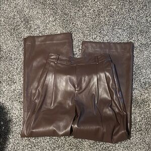 NWT Brown Faux Leather Pants